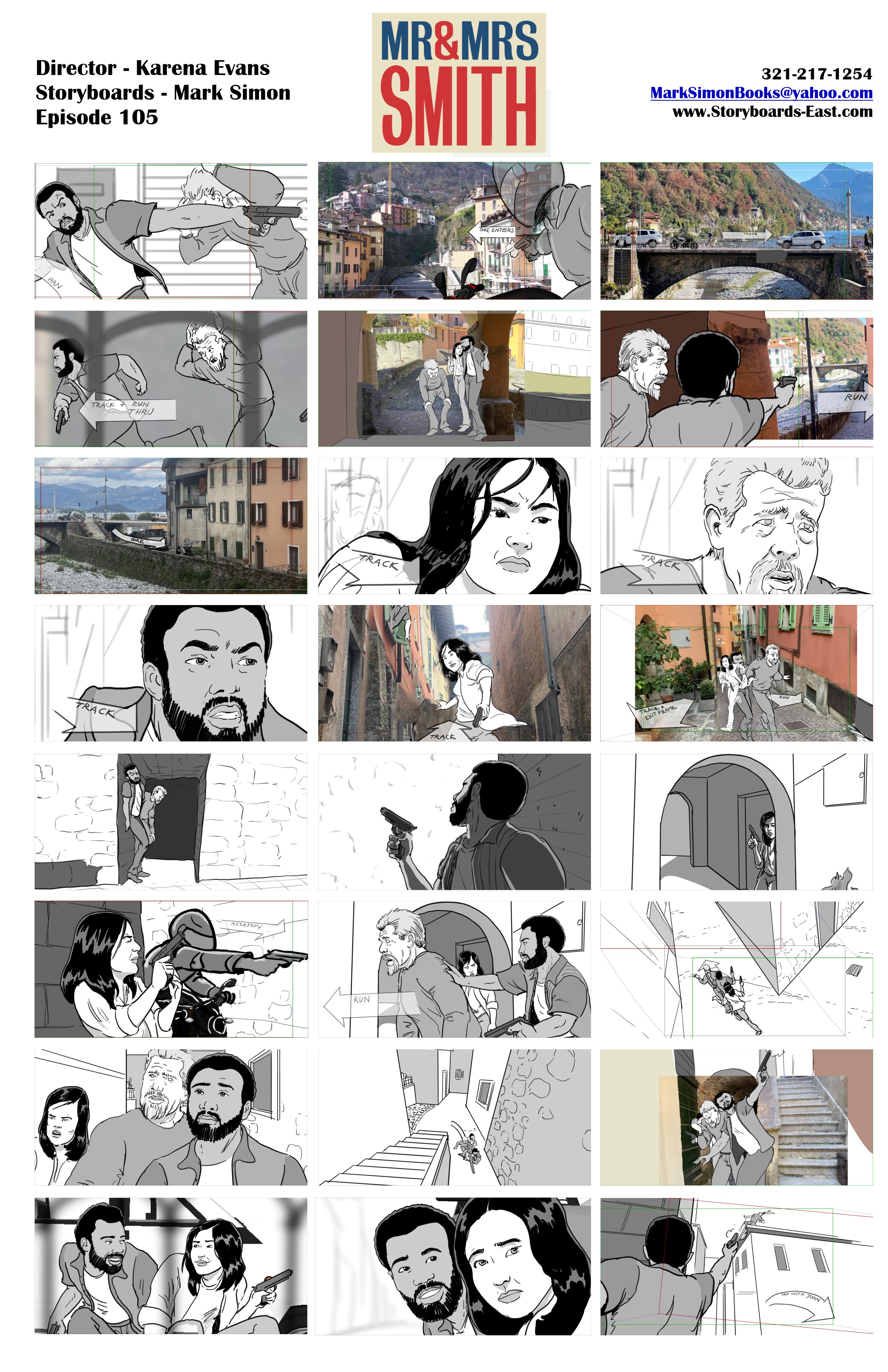Storyboard Artist: Mark Simon - Mr & Mrs Smith